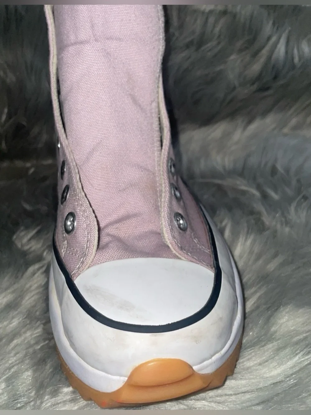 Converse High Top Platform Sneaker - Pastel Pink & White - Picture 2 of 6